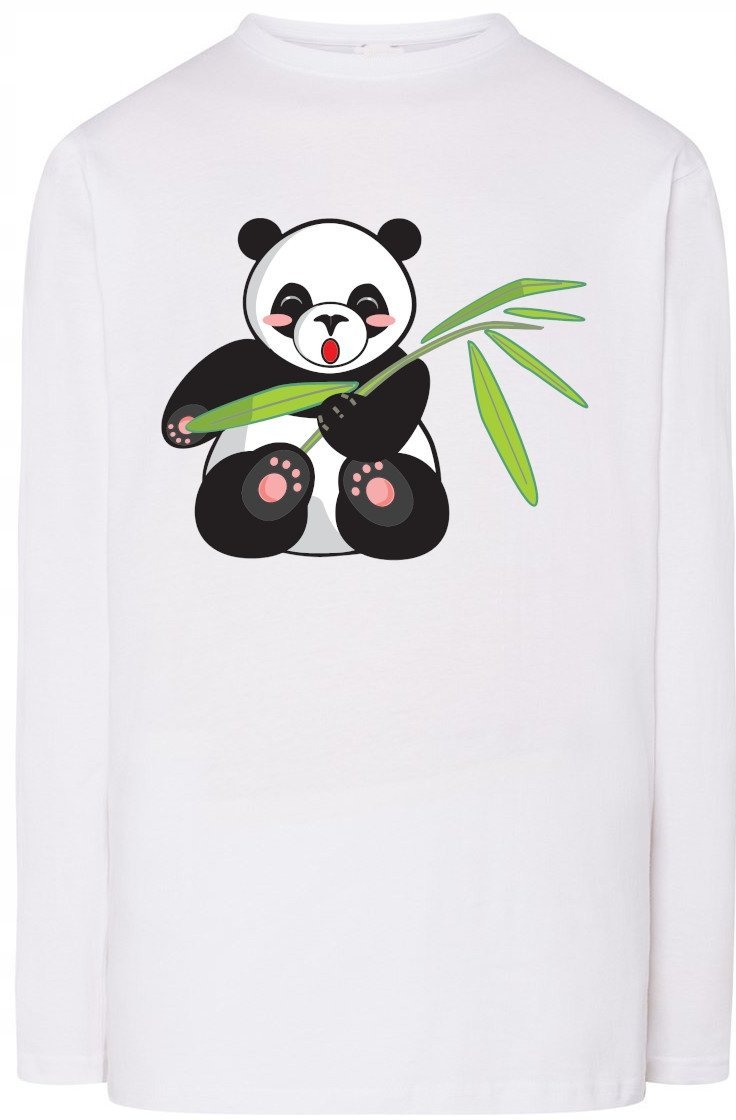 Panda Męski Modny Longsleeve Nadruk Rozm.L