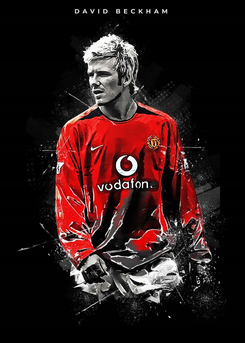 PODKŁADKA POD MYSZ Nadruk 22x18 cm David Beckham Manchester United Prezent