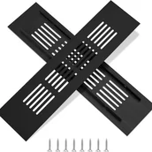 Kratki wentylacyjne - Kratka wentylacyjna, kratka wentylacyjna aluminiowa do wentylacji szaf i pomieszczeń, 20x5cm, czarna, 2 sztuki - miniaturka - grafika 1