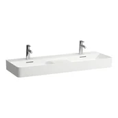Umywalki - Laufen Val Umywalka wisząca lub meblowa 120x42 cm podwójna z 3 otworami na baterię biała z powłoką LCC H8142824001081 - odbiór osobisty: Kraków, Warszawa - miniaturka - grafika 1