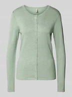 Swetry damskie - Kurtka z dzianiny z mieszanki wiskozy z listwą guzikową model ‘Dollie’ - miniaturka - grafika 1