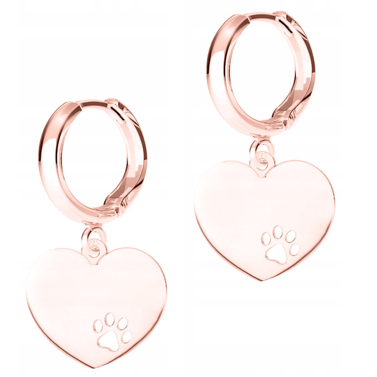 Kolczyki Pozłacane Łapy Łapki Psa Kota Odcisk Łapa Łapka Pies SREBRO 925