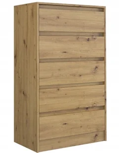 Komoda do sypialni, pokoju, K5, 70x43x124 cm, dąb artisan - Komody - miniaturka - grafika 1