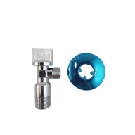 Zawory i kraniki - Zawór kątowy kulowy z rozetą - 1/2"x3/8" WADEP - miniaturka - grafika 1