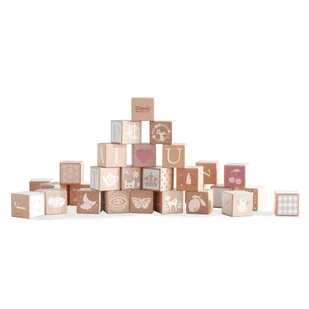 CLASSIC WORLD Drewniane Klocki Pastelowe Układanka Nauka Liczenia Liter Wzorów 29 el. - Klocki - miniaturka - grafika 7