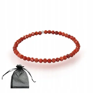 Bransoletka naturalny kamień JASPIS CZERWONY fasetowany 4mm na gumce 19cm - Bransoletki Bransoletka naturalny kamień JASPIS CZERWONY fasetowany 4mm na gumce 19cm - Bransoletki - miniaturka - grafika 1