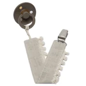 Akcesoria do smoczków - Pom Pom - Zawieszka Do Smoczka Pacifier Holder Boho Leo Beige - miniaturka - grafika 1