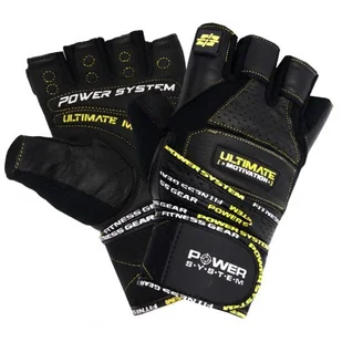 Rękawice fitness Power System  Fitness Rukavice Ultimate Motivation Černožluté XS - Rękawice do ćwiczeń - miniaturka - grafika 1