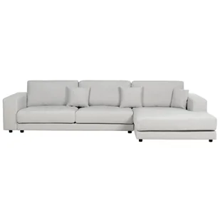 BELIANI Narożnik lewostronny 4-osobowy jasnoszary tapicerowany sofa narożna dodatkowe poduszki minimalistyczny styl - Narożniki - miniaturka - grafika 1