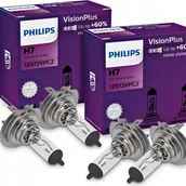 Żarówki samochodowe - 2X KOMPLET ŻARÓWEK (4szt.) PHILIPS H7 VISIONPLUS +60% MOCNE ŻARÓWKI DO AUTA - miniaturka - grafika 1