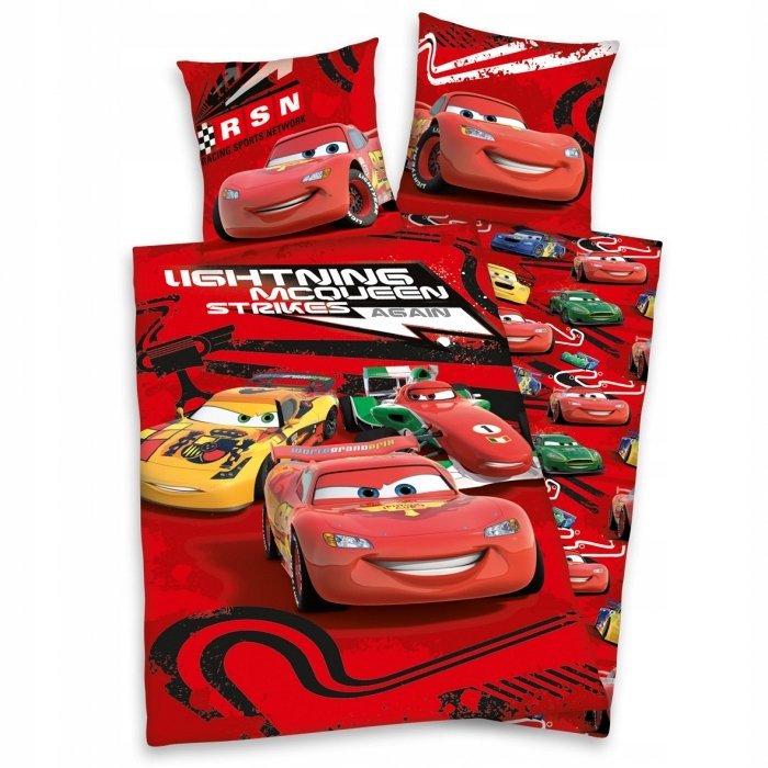 pościel dziecięca 140x200 Cars McQueen Auta Złomek