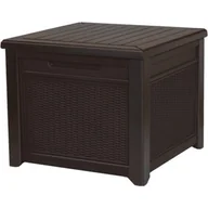 Stoły ogrodowe - KETER Stolik skrzynia ogrodowa Cube Rattan Brązowy 208l KET237779 - miniaturka - grafika 1