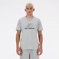 Koszulki męskie - Koszulka męska New Balance MT41906AG  szara - miniaturka - grafika 1