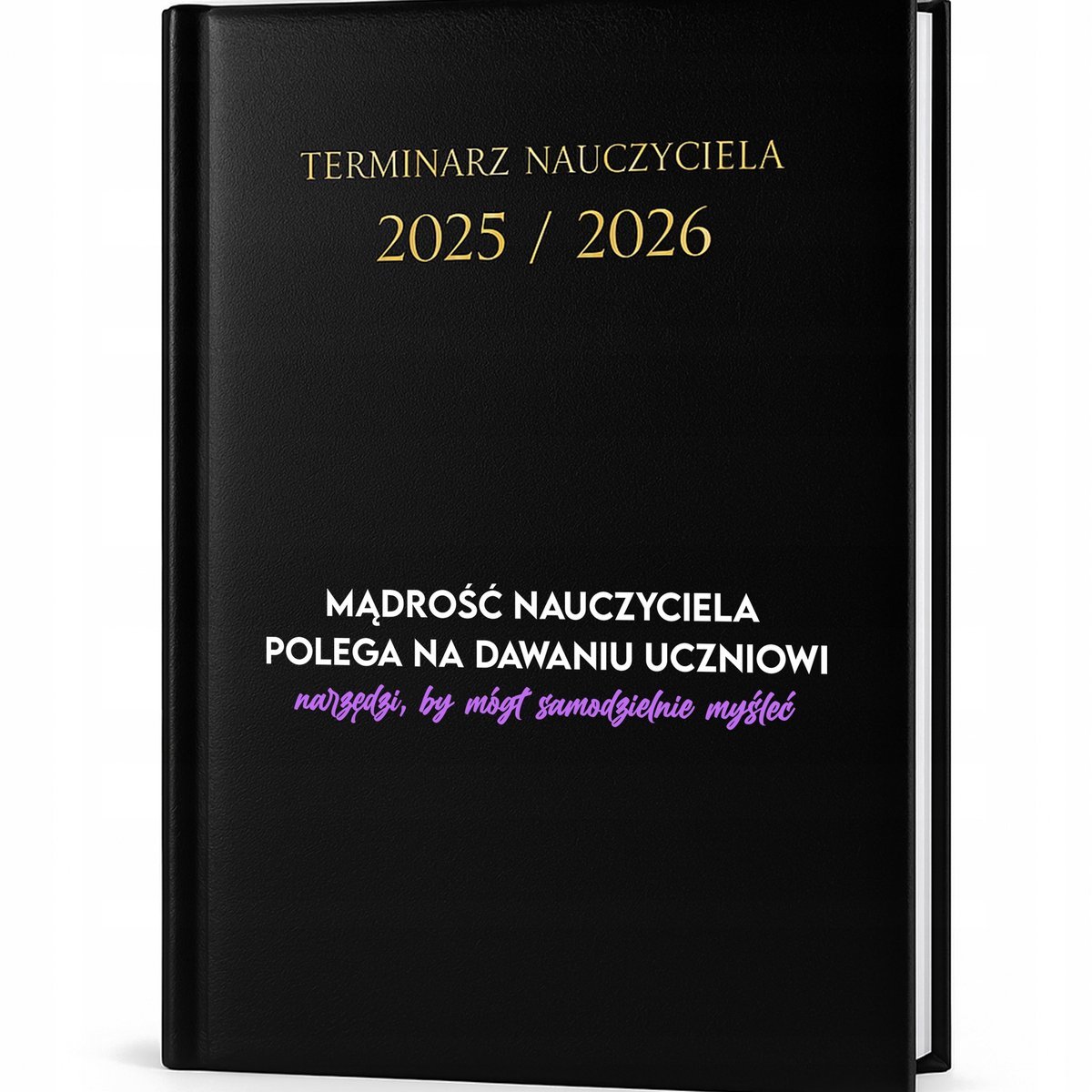 Kalendarz Nauczycielski Czarny 2025/2026 DAWANIE UCZNIOWI NARZĘDZI Planner
