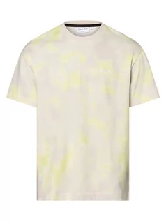 Koszulki męskie - Calvin Klein - T-shirt męski, wielokolorowy|beżowy - grafika 1