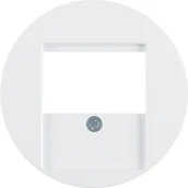 Gniazdka elektryczne - Berker R.1/R.3 Płytka czołowa do gniazda głośnikowego, biały, połysk - miniaturka - grafika 1