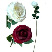 Sztuczne kwiaty - Gałązka róży 63 cm mix - miniaturka - grafika 1
