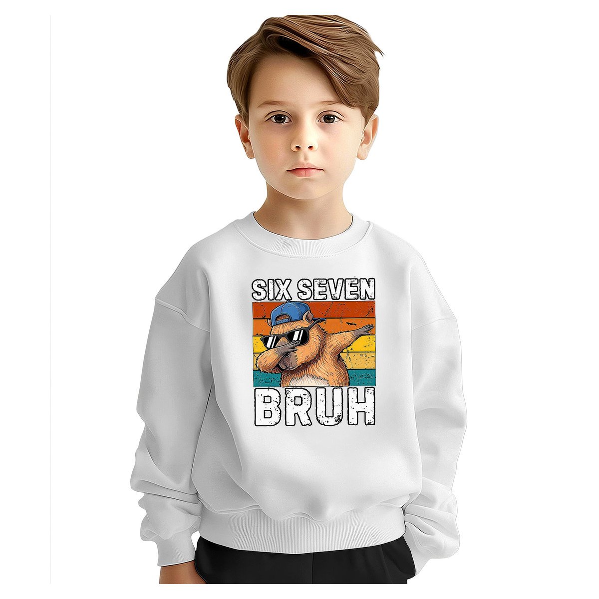 BLUZA DZIECIĘCA 67 SIX SEVEN VIRAL CAPYBARA 134-140 DLA CHŁOPCA DZIEWCZYNKI