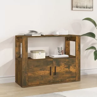 Szafka, przydymiony dąb, 80x30x60 cm, materiał drewnopochodny - Szafki do salonu - miniaturka - grafika 1