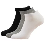 Skarpetki męskie - Komplet 3 par skarpetek stopek, 43/46, białe, czarne, szare - miniaturka - grafika 1