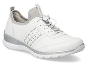 Półbuty damskie - Buty damskie Rieker L3259-80 półbuty sportowe sneakersy białe -36 - miniaturka - grafika 1