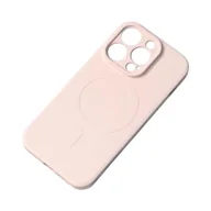 Etui i futerały do telefonów - Silikonowe etui z MagSafe do iPhone 15 Silicone Case różowe HURTEL - miniaturka - grafika 1