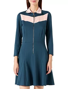 NAF Damska sukienka Kcherly, ciemnozielony, 12 - Sukienki - miniaturka - grafika 1