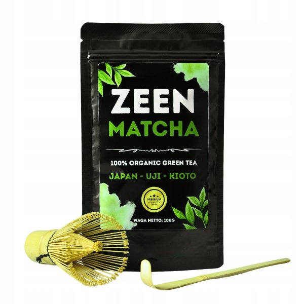 Matcha Japońska 100g akcesoria Zestaw do parzenia matchy 100% organiczna