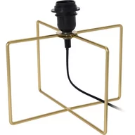 Lampy stojące - Home Styling Collection Lampka stołowa kwadratowa LOFT kolor złoty 25 cm XX8112260 - miniaturka - grafika 1