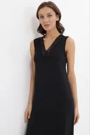 Bielizna nocna - Bambusowa koszula damska LISA Czarny L - miniaturka - grafika 1