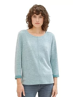 TOM TAILOR Bluza damska, 32402 - Ever Green Melange, 3XL - Bluzy damskie - miniaturka - grafika 1