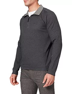 Pierre Cardin Męska bluza ze stójką zapinana na zamek błyskawiczny podwójna twarz z kapturem Tencel, szary, M - Bluzy męskie - miniaturka - grafika 1