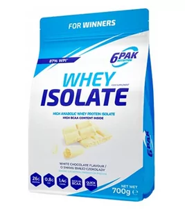 6PAK Whey Isolate 700 g White Chocolate (5906660531388) - Odżywki białkowe - miniaturka - grafika 1