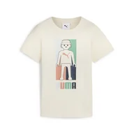 Odzież sportowa dziecięca - Dziecięca koszulka PUMA × PLAYMOBIL® PUMA Beige Color Mix - miniaturka - grafika 1