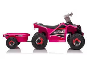 Quad Na Akumulator XMX630T Różowy Z Przyczepą - Tory, garaże, parkingi - miniaturka - grafika 2