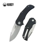 Noże - Nóż składany Kubey Bravo One Drop Point Black G10, Beadblasted AUS-10 by Mikkel Willumsen (KU319H) - miniaturka - grafika 1
