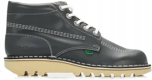 KICKERS MŁODZIEŻOWE BOTKI SKÓRZANE Z LOGO 39 JIE - Botki damskie - miniaturka - grafika 1