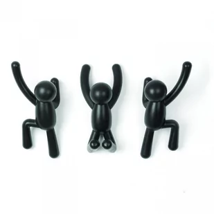 UMBRA Wieszak ścienny Buddy, czarny, 7,5x16,8x7,6 cm - Wieszaki i stojaki - miniaturka - grafika 1