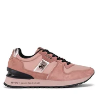 Sneakersy damskie - Sneakersy Beverly Hills Polo Club W-3C098-2A324 Różowy - miniaturka - grafika 1