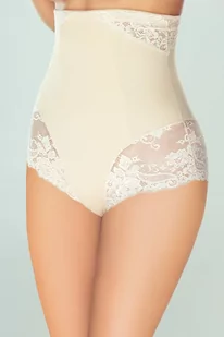 Majtki damskie wysokie z koronką Vella Eldar beżowe  S - Majtki damskie - miniaturka - grafika 1