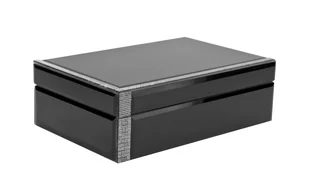 Szkatułka na biżuterię 24x16x8 cm czarno-srebrna - Pudełka i szkatułki - miniaturka - grafika 1