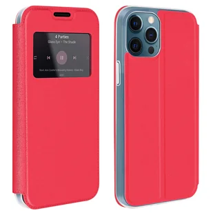 Folio iPhone 12 Pro Max Etui z okienkiem z uchwytem na kartę Stojak wideo — czerwony - Etui i futerały do telefonów - miniaturka - grafika 1