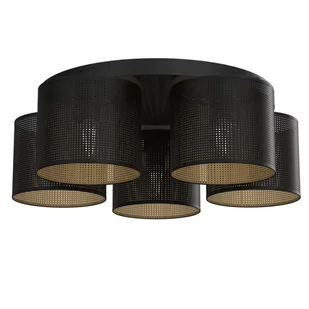 Lampa sufitowa z pięcioma abażurami, czarna LX 5249 z serii LOFT SHADE - Lampy sufitowe - miniaturka - grafika 1