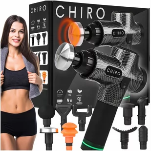 PISTOLET DO MASAŻU PLECÓW CIAŁA MASSAGE GUN PRO+ GŁOWICA PODGRZEWANA DO 61C - Masażery - miniaturka - grafika 1