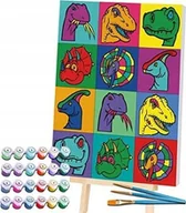 Zabawki kreatywne - Planet Splat Planet tapyba pagal skaičius, DINOZAURAS 30x40 cm - miniaturka - grafika 1