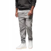 Spodnie męskie - Dzianinowe joggery męskie z kieszeniami cargo jasnoszare V4 OM-PAJO-0199 XL - miniaturka - grafika 1