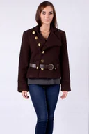 Kurtki damskie - KURTKA DAMSKA Wełna Ramoneska PREMIUM OKAZJA - miniaturka - grafika 1