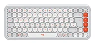 Klawiatury - Logitech POP Icon Keys klawiatura Uniwersalne Bluetooth QWERTZ Niemiecki Pomarańczowy, Biały - miniaturka - grafika 1