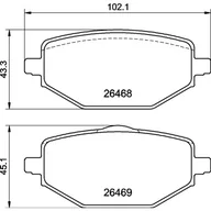 Klocki hamulcowe - Klocki hamulcowe - komplet BREMBO P 68 076 - miniaturka - grafika 1