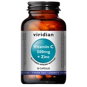 Witaminy i minerały - Viridian Witamina C 500 mg z cynkiem Suplement diety 30 kaps. - miniaturka - grafika 1